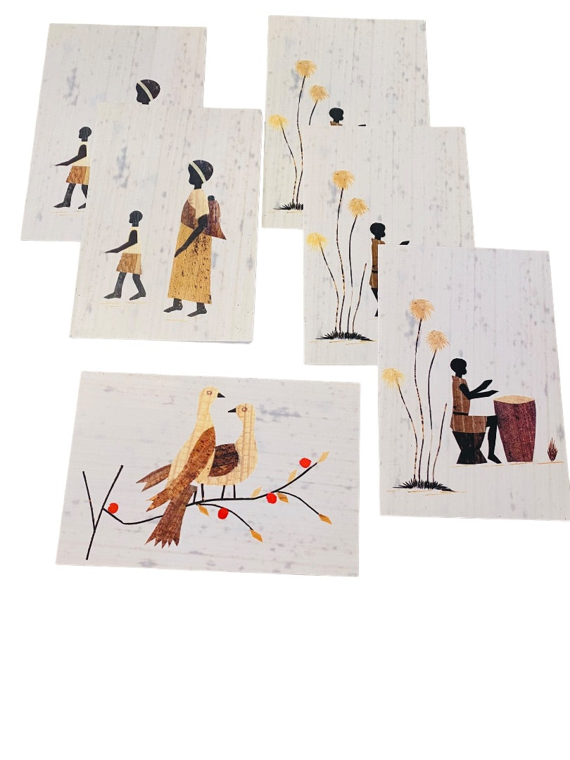 12 New Blank Inside Notecard and Envelope 6" x4" 2 Different Patterns