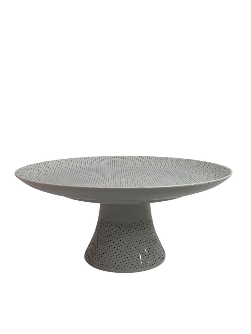Toscany Collection Japan Pedestal Cake Plate Microdot 10.5 Inch