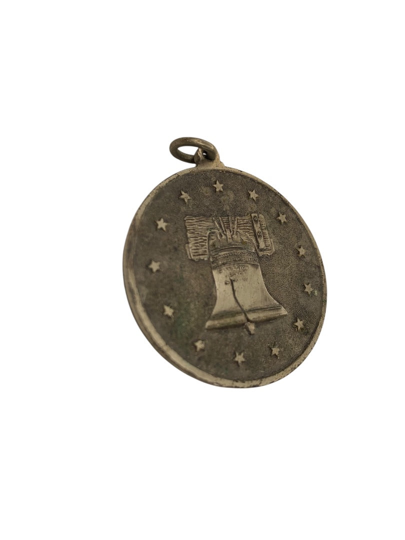 Liberty Bell Coin Pendant Spirit of 76 1.5 Inch Diameter Vintage