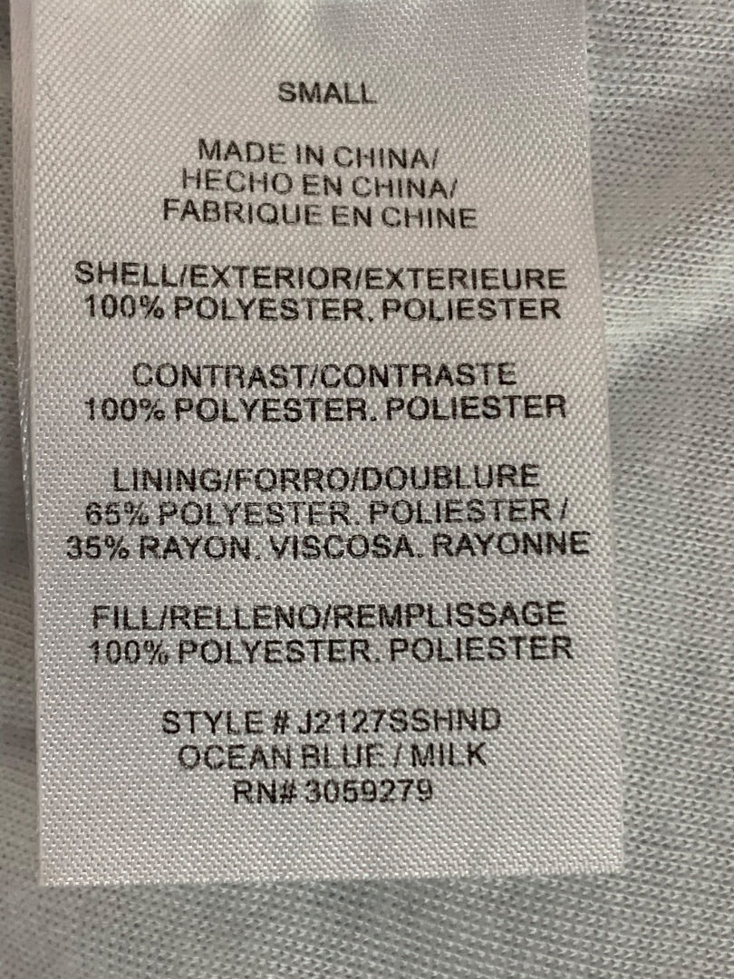 Small Thread & Supply Womens Blue Fleece Full Zip Jacket