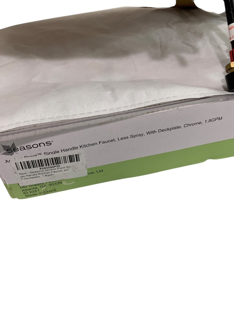 Seasons Single Handle Kitchen Fauced Less Spray Deckplate Chrome 158713