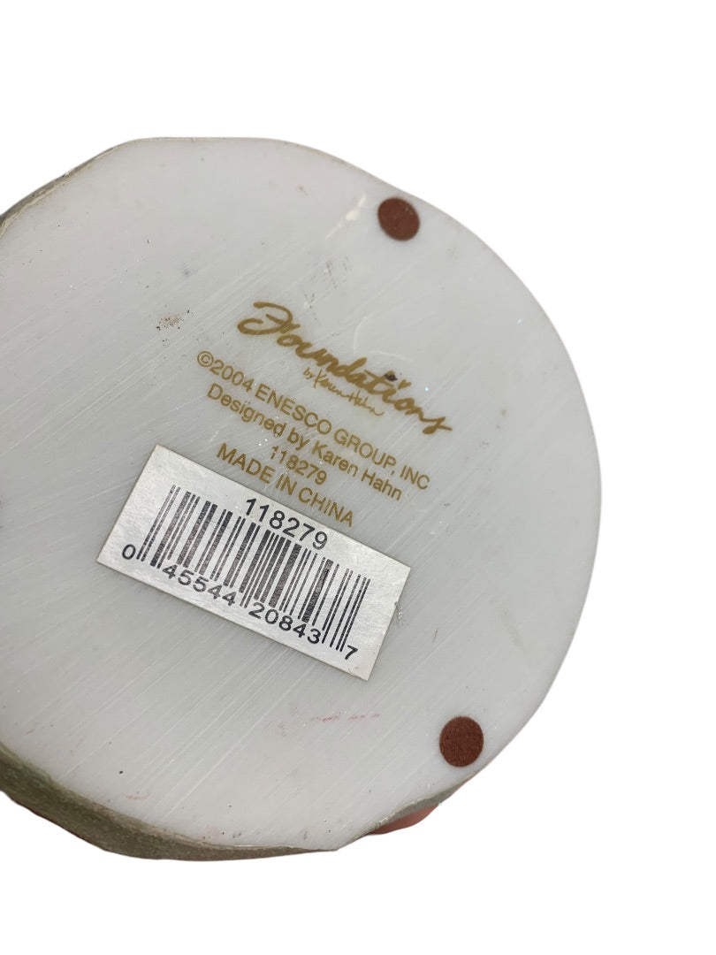 Enesco Foundations by Karen Hahn 2004 Snowman Figurine Thank you God