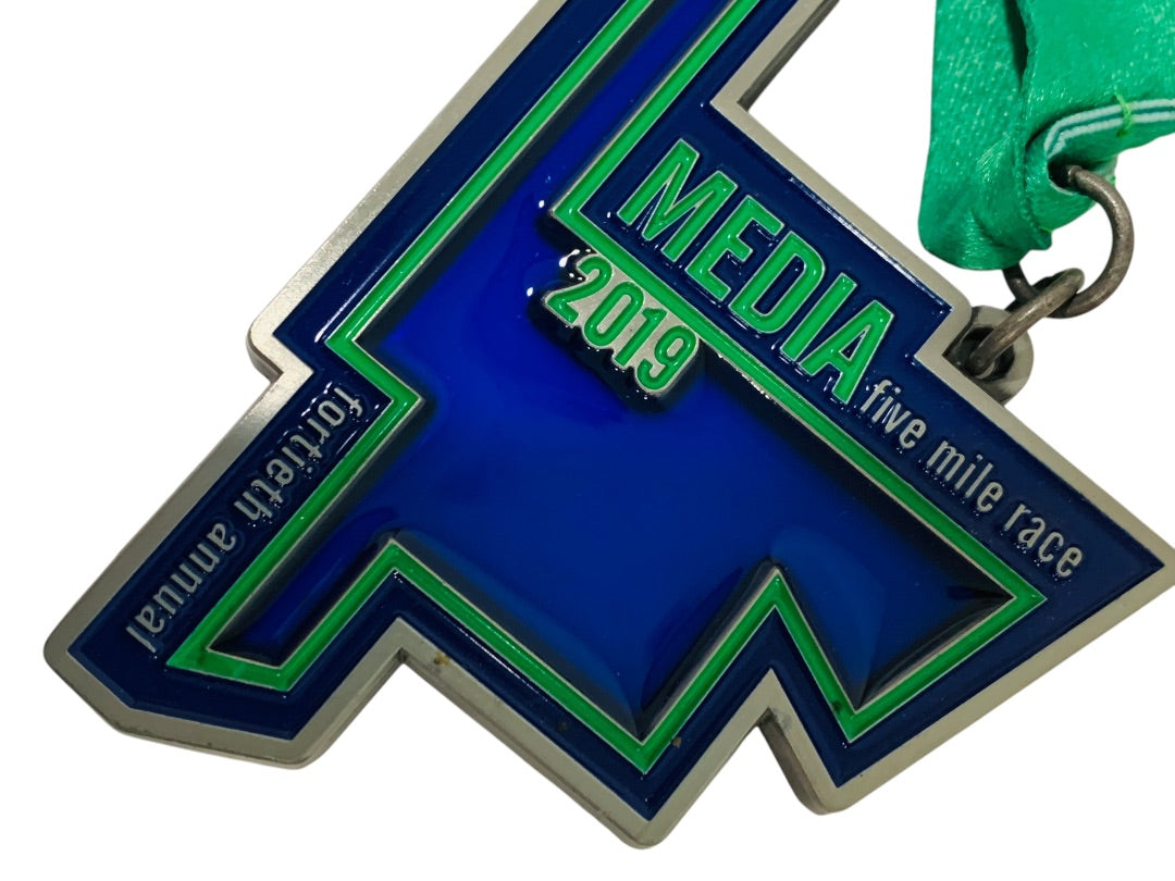 Media Five Mile Race 2019 Commemorative Medal on Lanyard Fortieth Annual