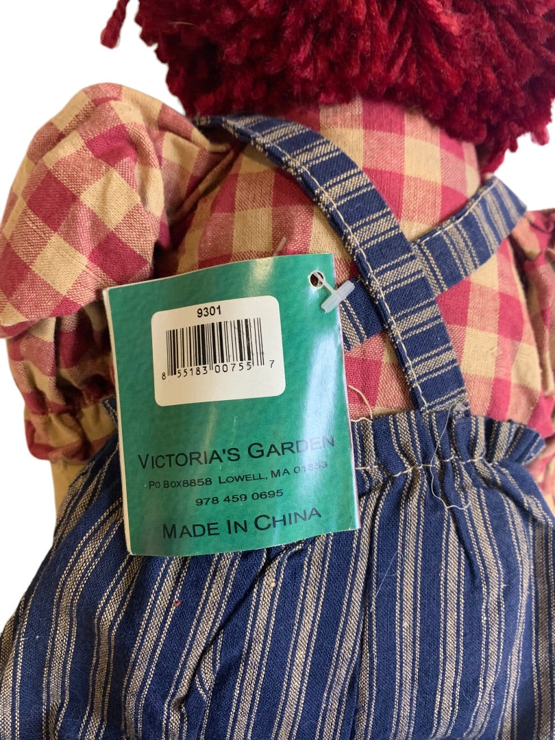 Victorias Country Home Rag Doll Primitive Look Raggedy Andy 23 Inch