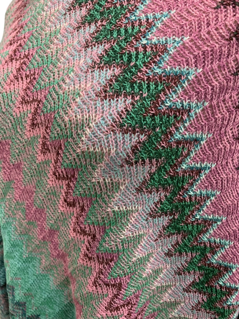 One Size Cruise Club Womens New Chevron Sweater Poncho Fringed