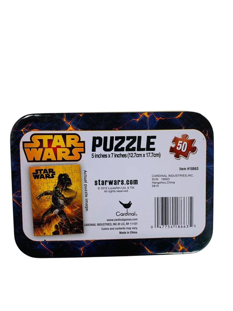 Star Wars Puzzle in Tin 5"x7" New Sealed 50 Piece Item#18663