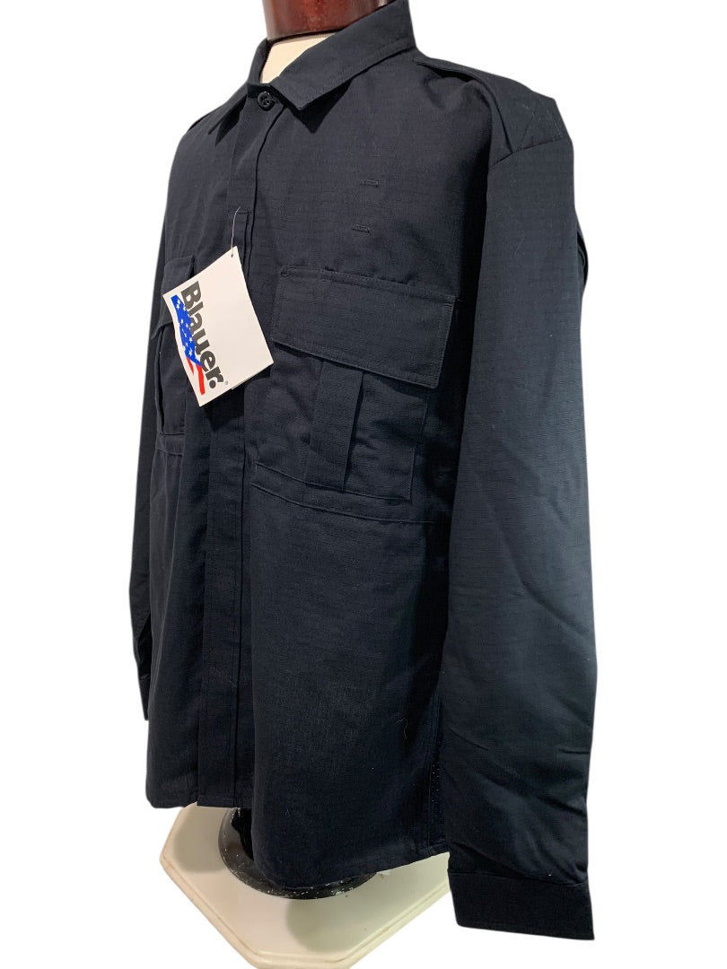 Large Regular Blauer Mens New Dark Navy Tactical Shirt Style 8730