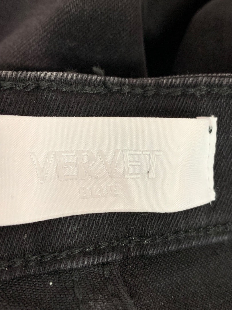 Size 25 Vervet Womens Black Skinny Jeans Stretch Denim 28" Inseam