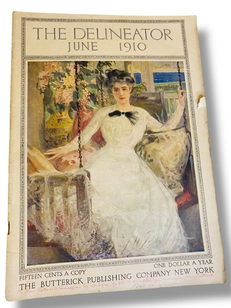 Antique The Delineator Magazine June 1910 Butterick Publishing