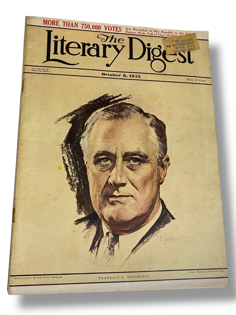 The Literary Digest October 8 1932 Magazine Franklin D Roosevelt