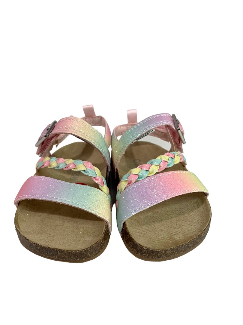 Size 6 Osh Kosh B'Gosh Faith Fashion Sandal Pastel Rainbow Glitter