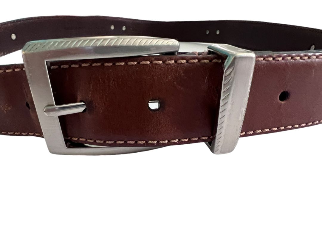 40 PGA Tour Brown Men's Medalion Golf Belt Leather