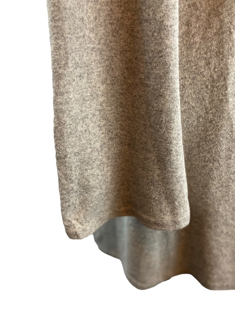 1XL Women's Pullover Tunic Sweater Heathered Gray Long Unbranded