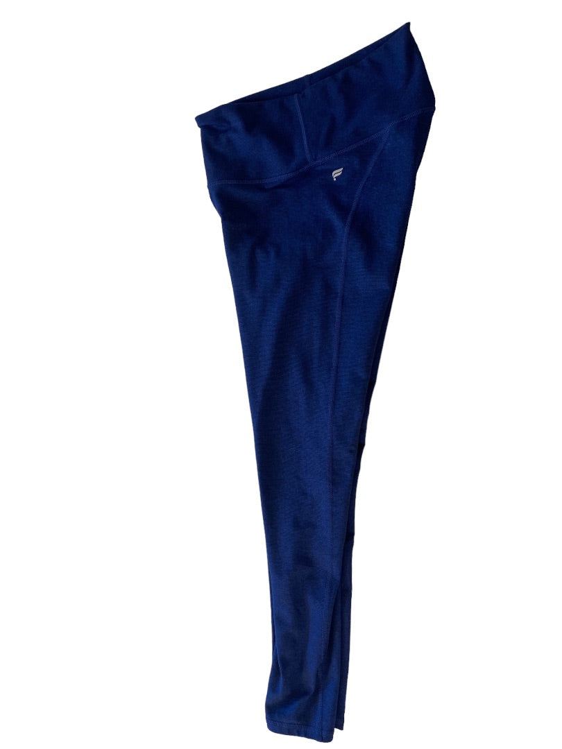 XS Womens Blue Black Leggings Athletic Wear 24" Inseam Crop Capri