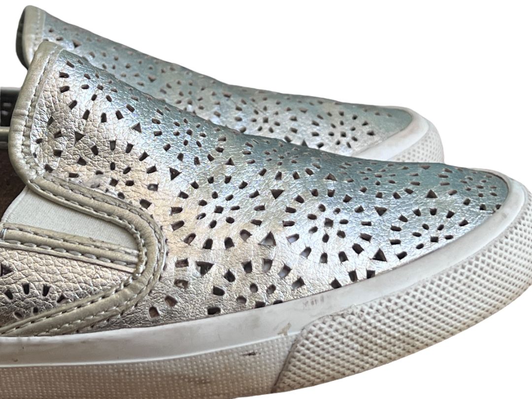 9.5 Sperry Gold Metallic Cut Out Slip-On Sneakers Shoes