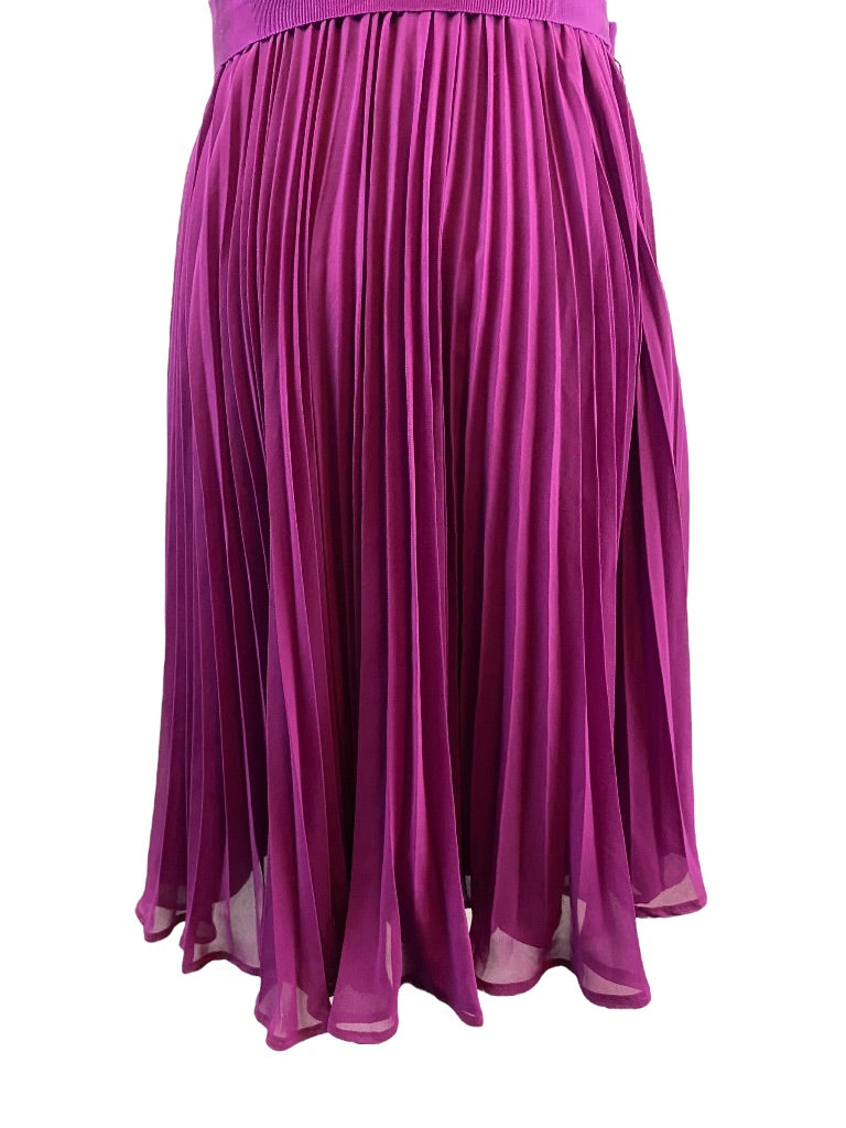 Size 2 The Limited Women's Purple Pleated One Shoulder Sleeveless Ribbon Belt
