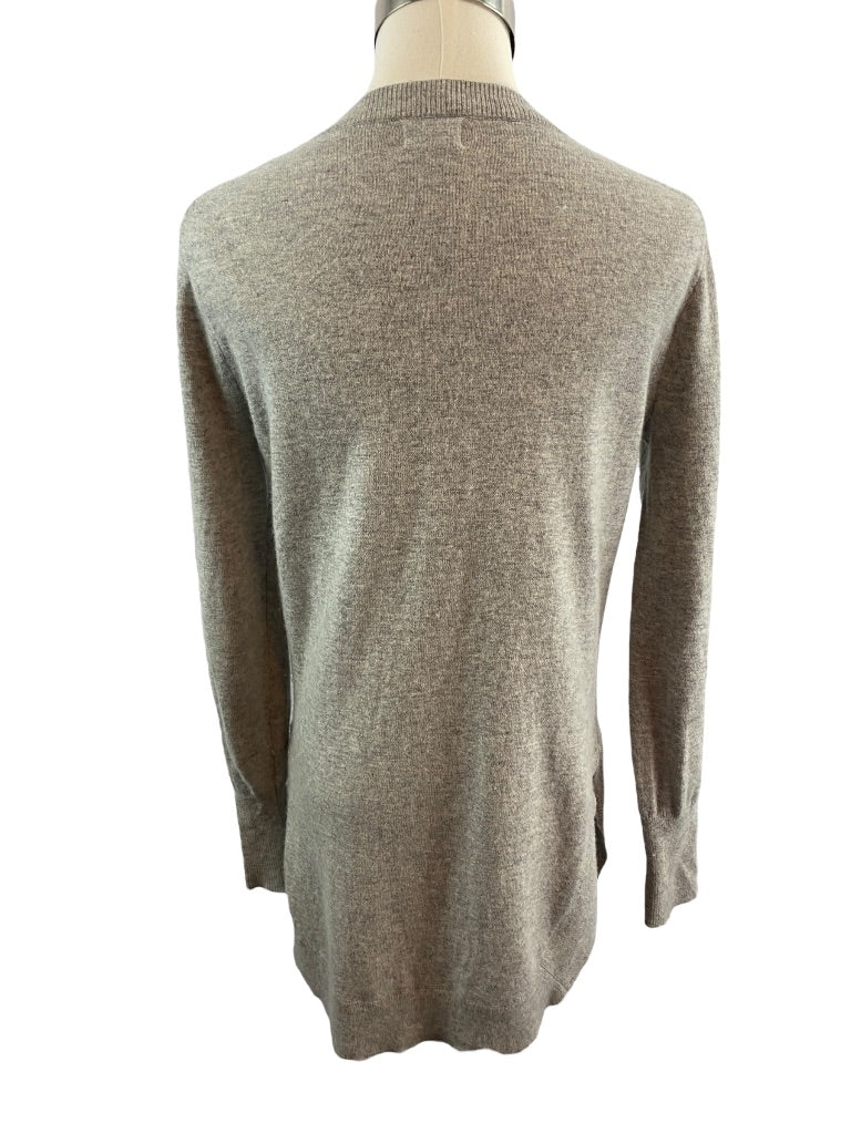 XS J.Crew Women's Wool Blend Tunic Sweater Gray Round Neck AC624