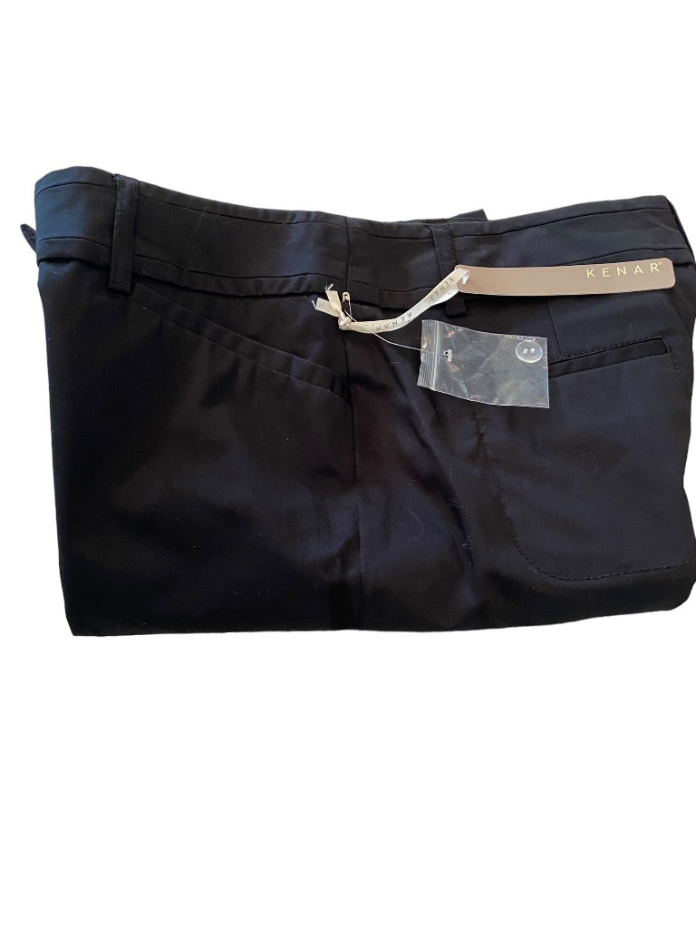 Size 8 Kenar Women's New Black Shorts Cuffed Stretch Cotton 10" Inseam