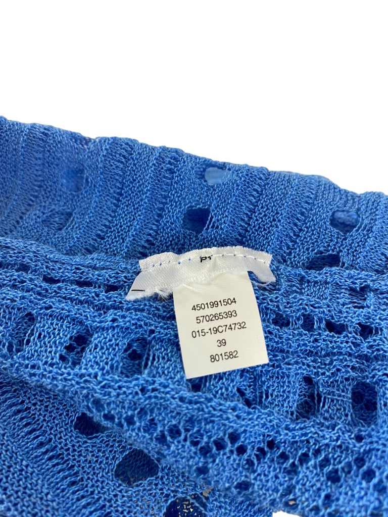 Large Chico's Women's Blue Summer Cardigan Loose Knit Open Sweater