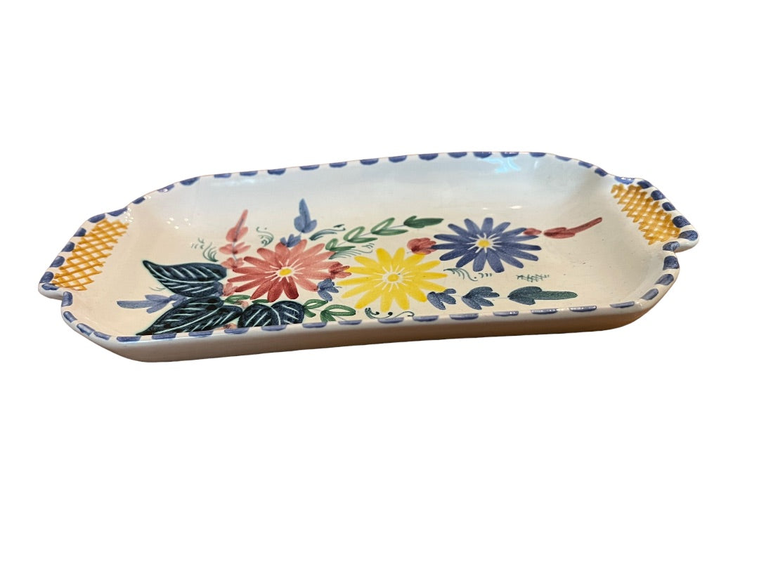 Terra 46 Norway Small Art Pottery Serving Dish 8.25 x 4.25"