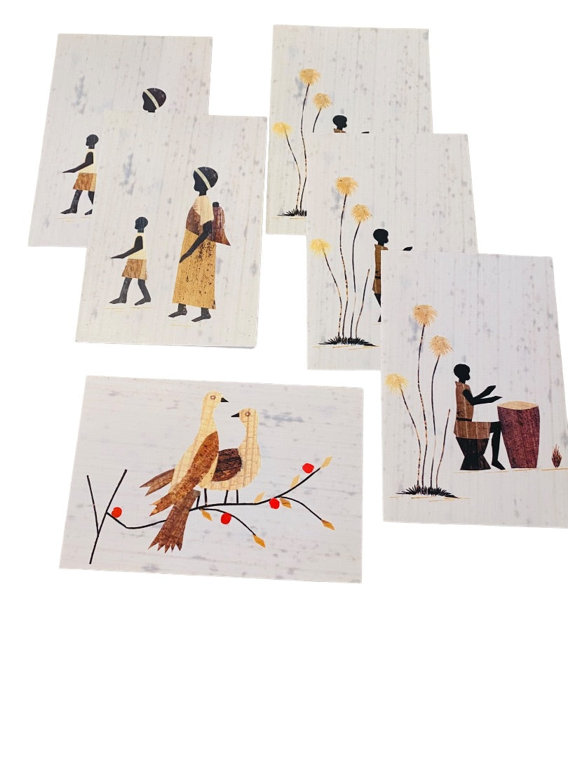 12 New Blank Inside Notecard and Envelope 6" x4" 2 Different Patterns