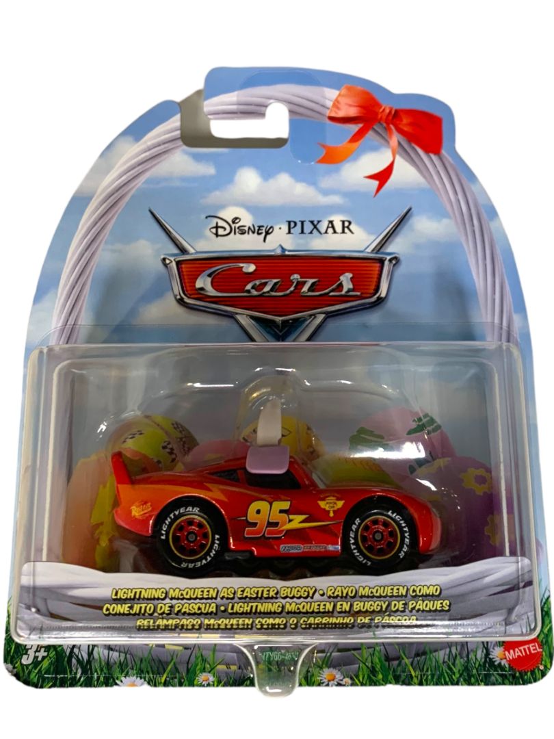 Disney Pixar Cars Collection Lightning McQueen as Easter Buggy Diecast HTY66 New Mattel