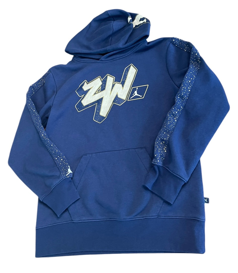 Large (12-13 Years) Air Jordan Nike Zion Pullover Hoodie Blue Youth