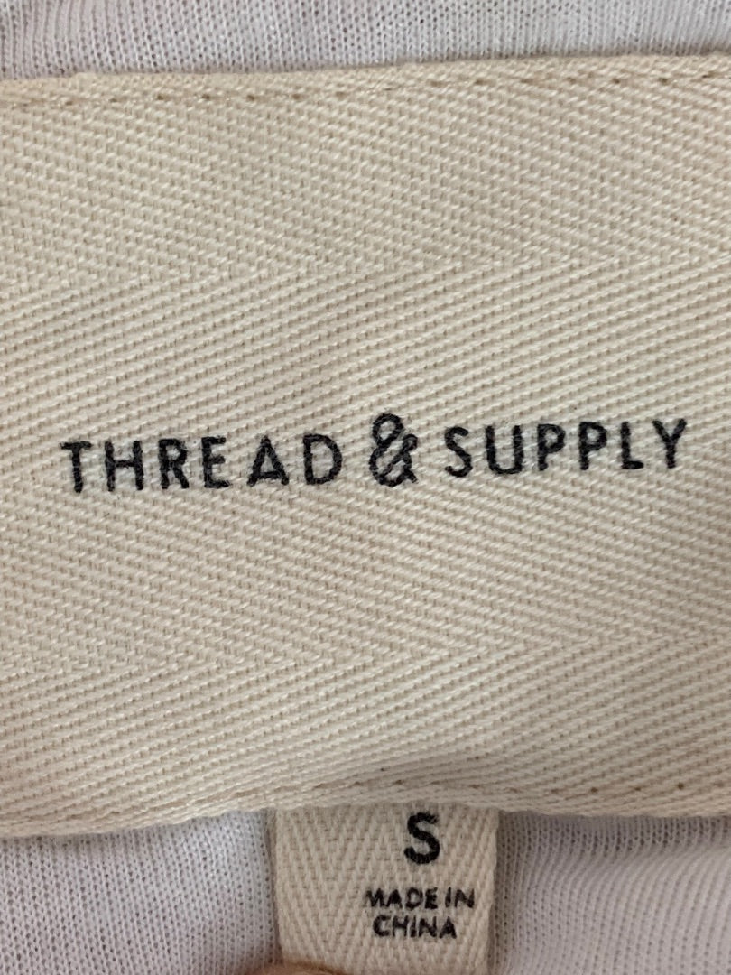 Small Thread & Supply Womens Blue Fleece Full Zip Jacket