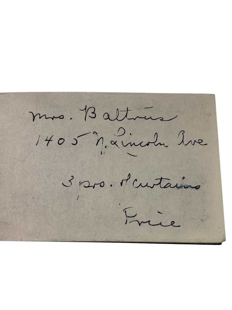 1936 Bond Clothes Promotional Notepad Scranton PA 3.7" x 2.2"