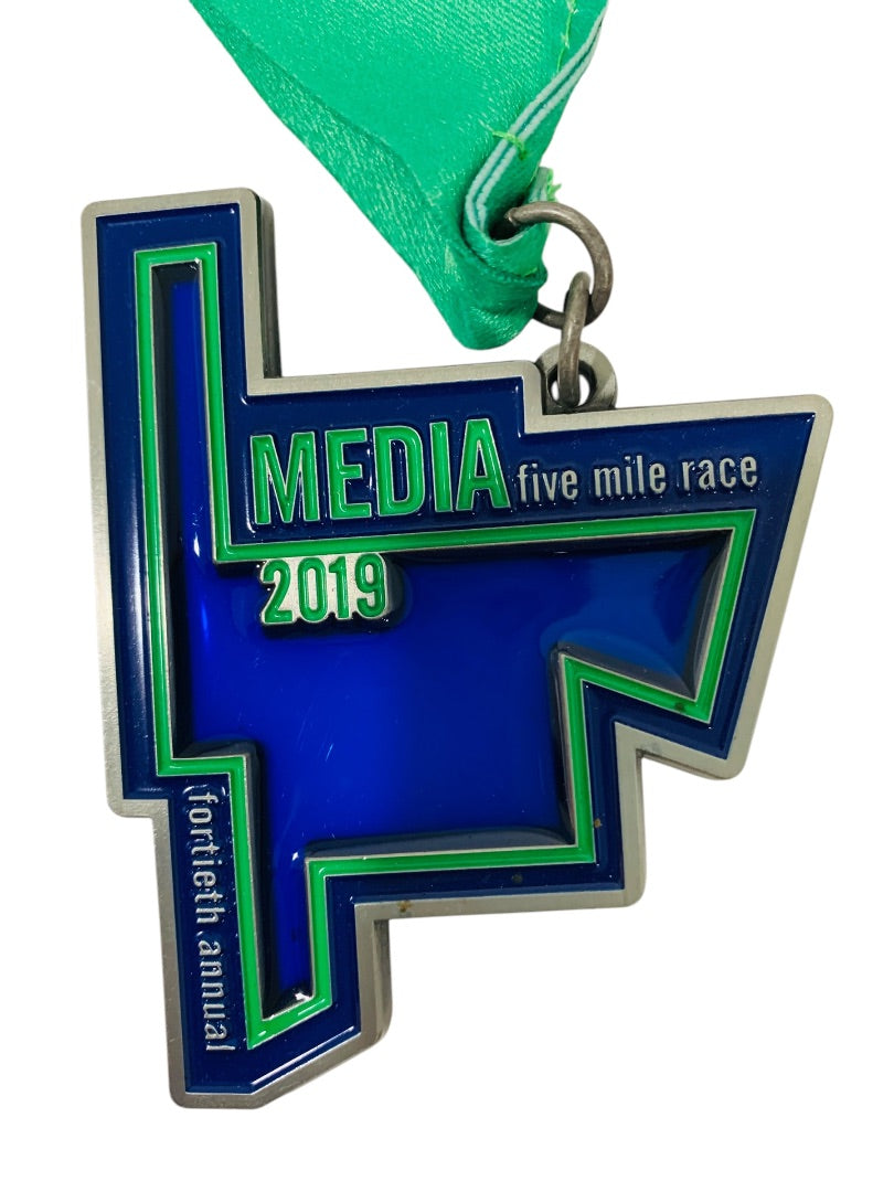 Media Five Mile Race 2019 Commemorative Medal on Lanyard Fortieth Annual