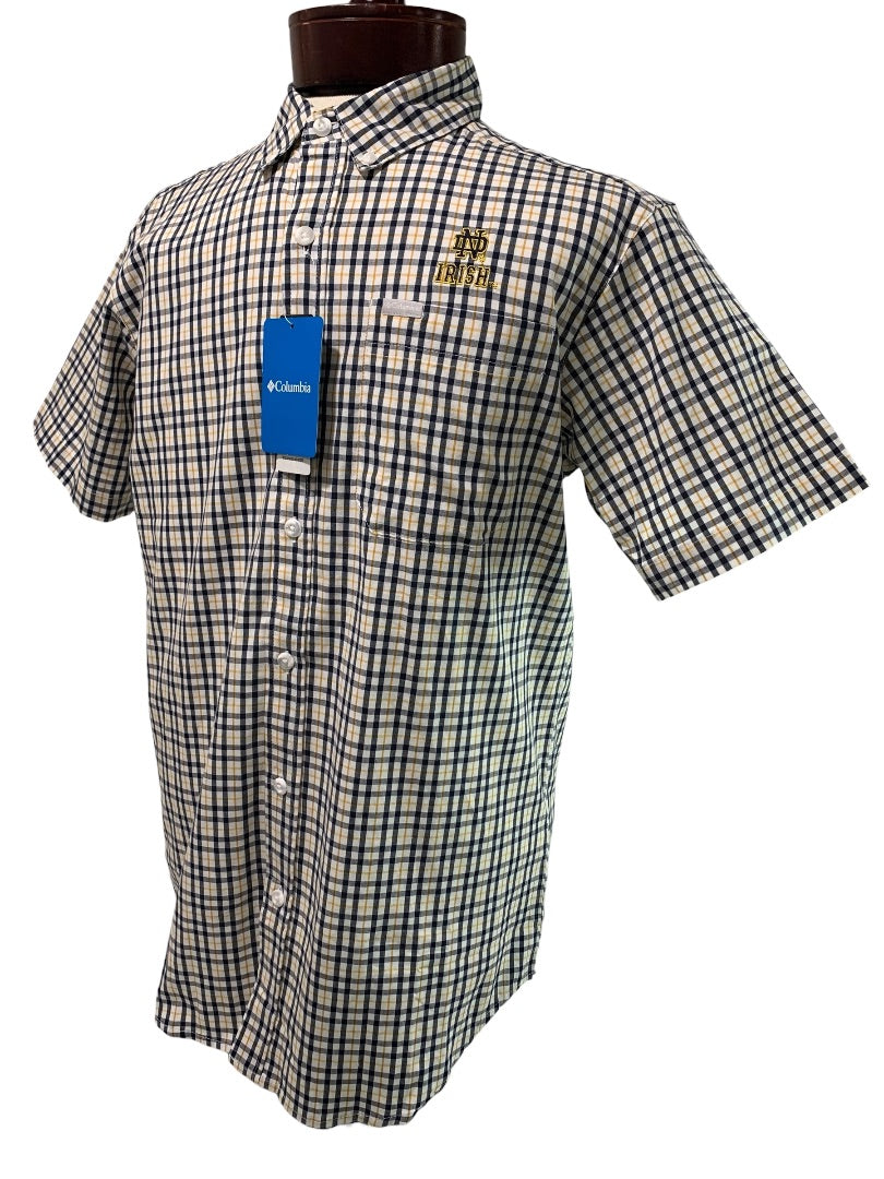 notre dame dress shirt Notre Dame Male Oxford Long Sleeve M / White