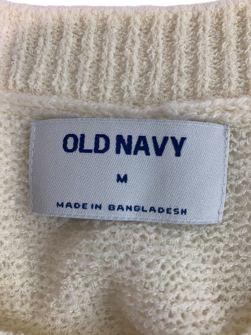 Medium Old Navy Ivory Lightweight Sleeveless Sweater