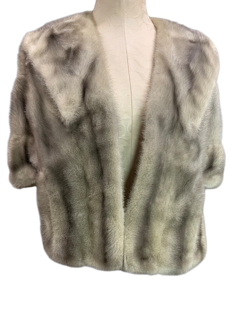1950s Mink Shawl Stole Womens Seidel Furrier Philadelphia Collared