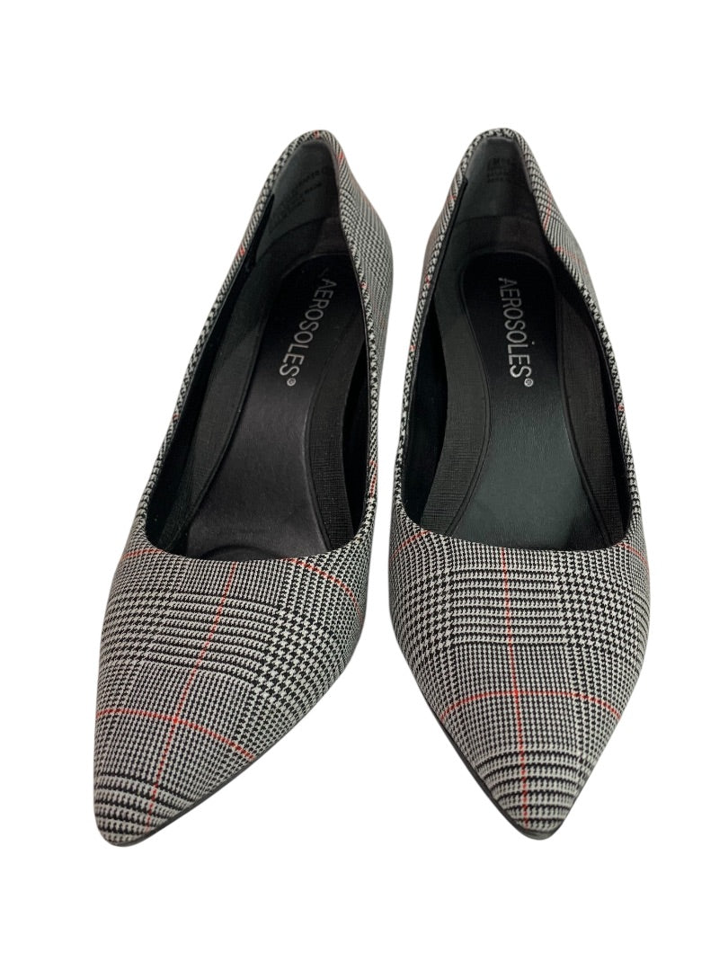 Size 6 Aerosoles Womens Plaid Black Heels Deal Breaker 3 Inch