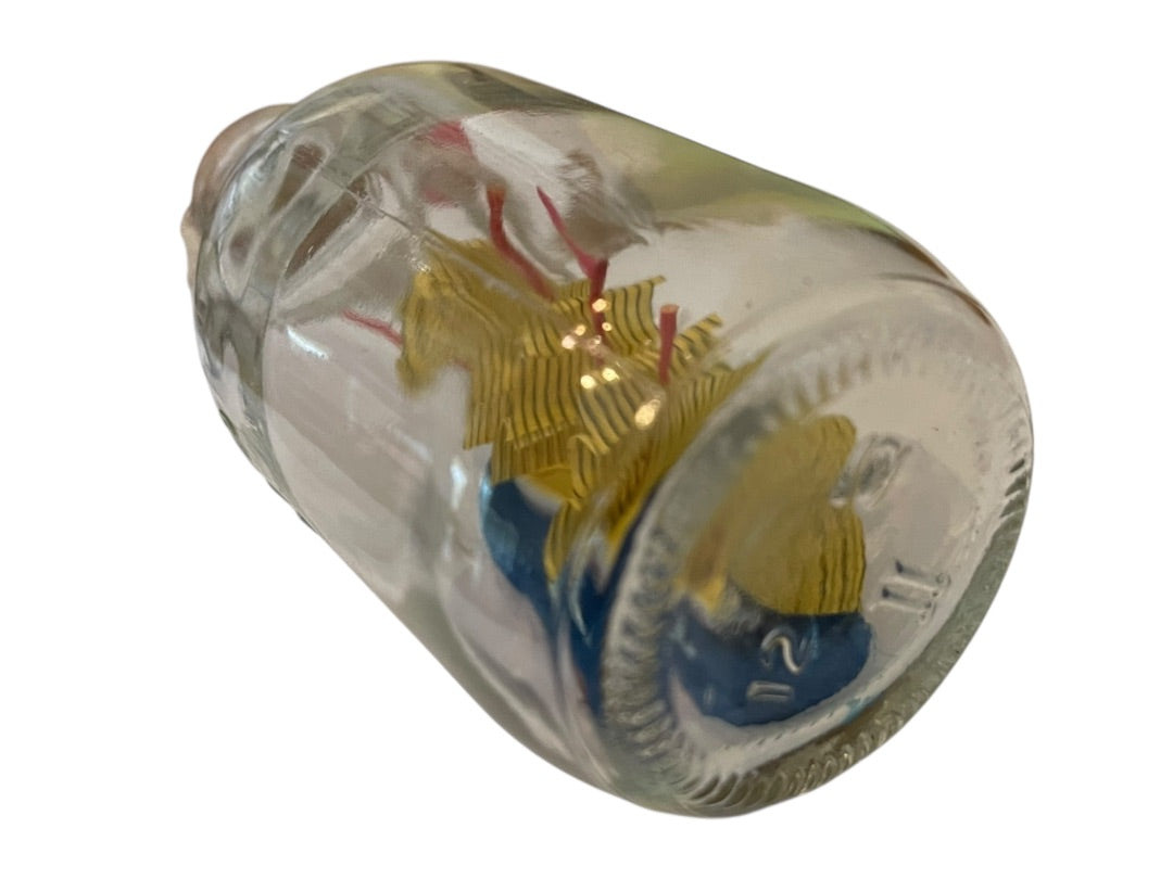 Vintage Ship In the Bottle Small Nautical Model of Tall Sail Ship 4 1/2" x 2 1/2"
