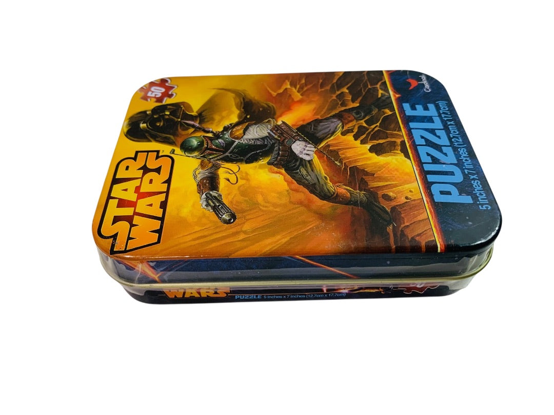 Star Wars Puzzle in Tin 5"x7" New Sealed 50 Piece Item#18663