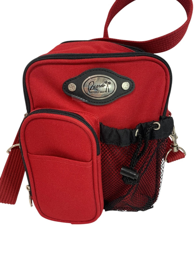 Ricardo Beverly Hills Crossbody Travel Bag Red Organizer