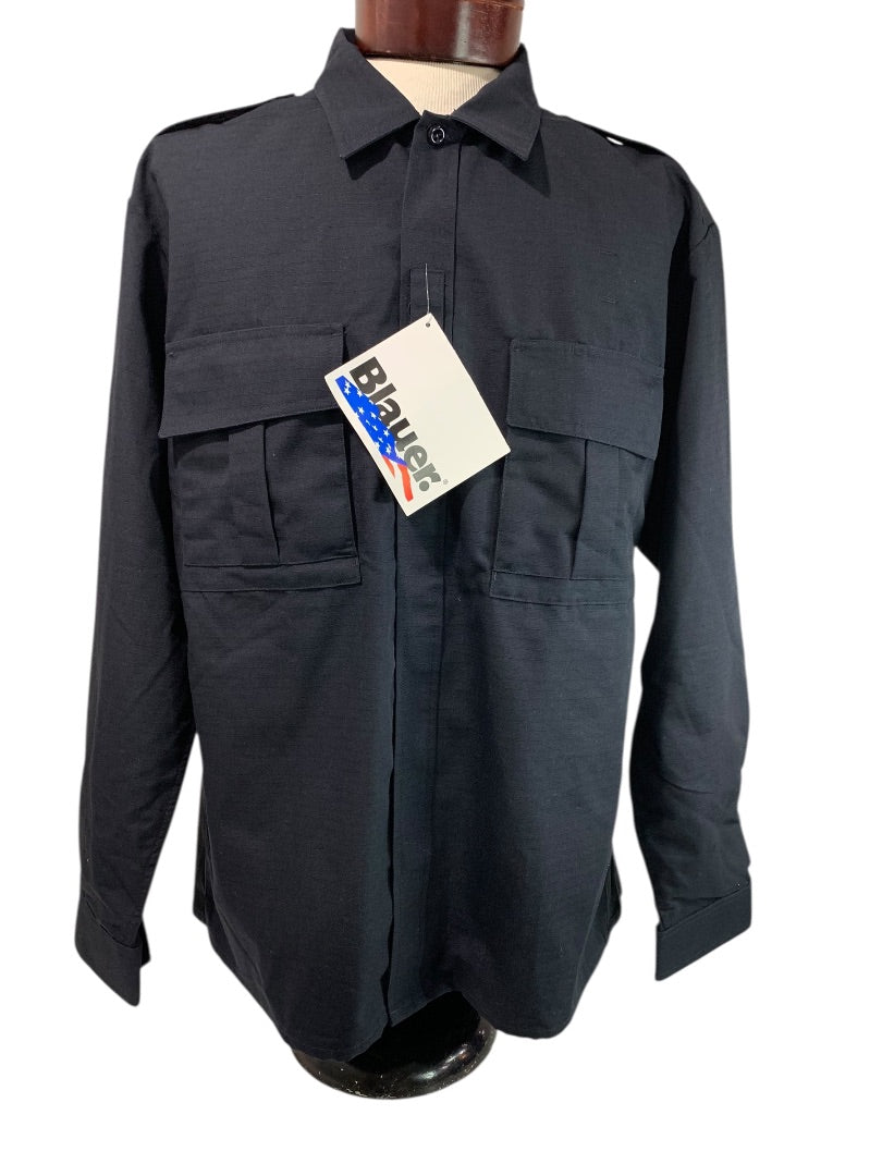 Large Regular Blauer Mens New Dark Navy Tactical Shirt Style 8730