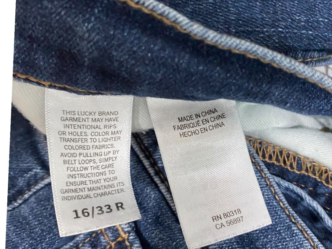 Size 16 (33) Lucky Brand Womens Jeans Mid Rise Skinny Ava Denim