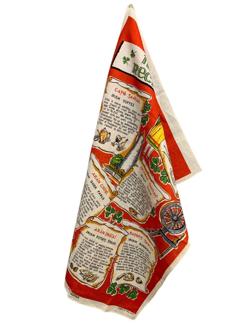 by Ulster Linen Tea Towel Vintage Irish Recipes 20" x 30" Coffee Stew Poundies