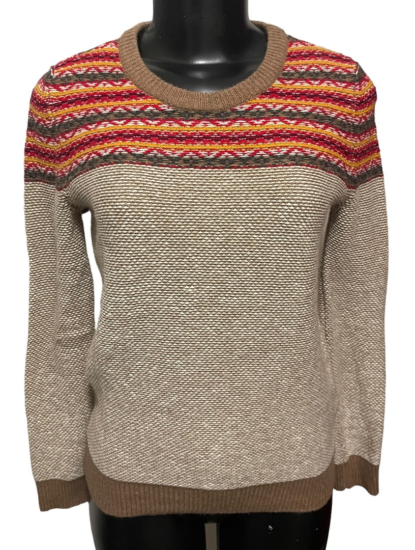 XS Madewell Women's Wallace Whistler Fair Isle Sweater Rabbit Hair Wool Blend