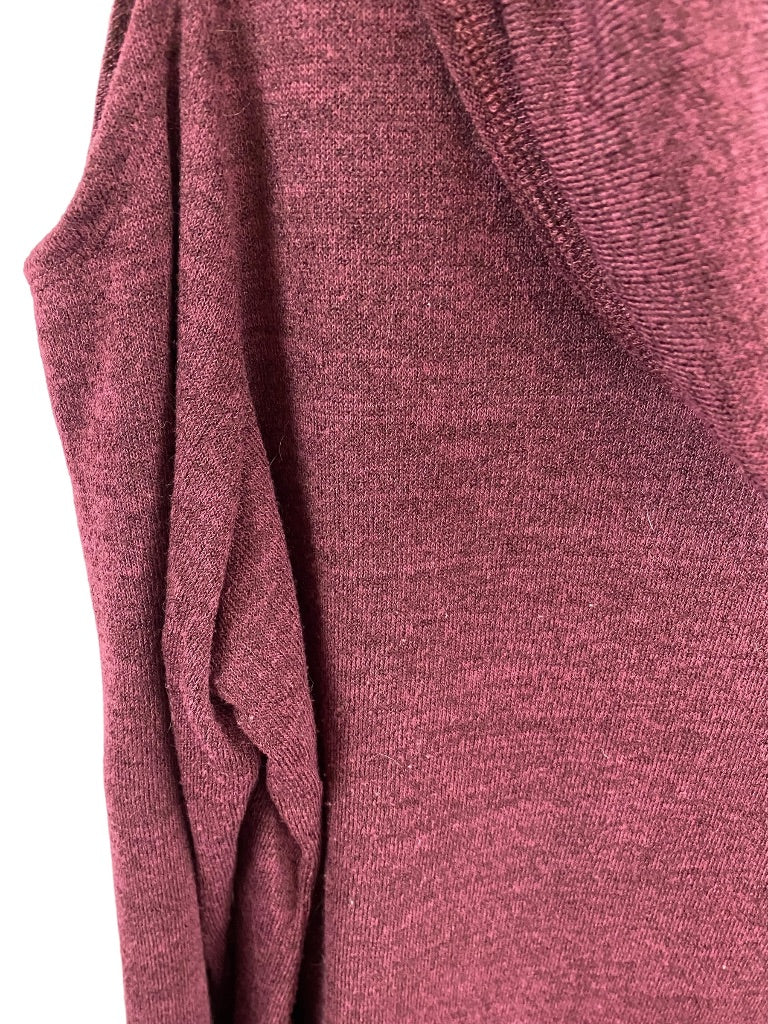 1X Attitudes by Renee Women's Cold Shoulder Cowl Neck Sweater Eggplant