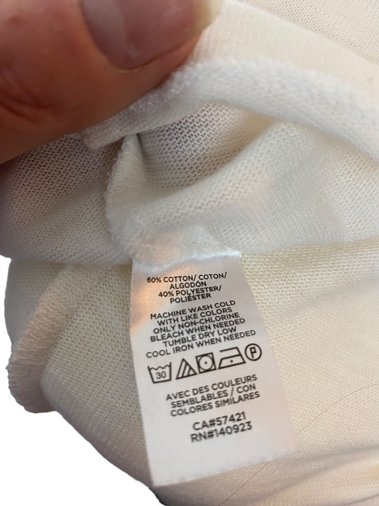 XS LOFT Womens Off White Tank Top Sleeveless Cotton Blend