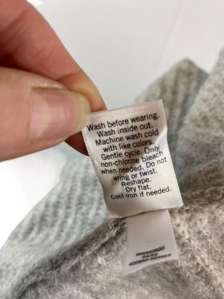 Small Nine West Women's Wool Blend Gray Open Cardigan Sweather Waterfall