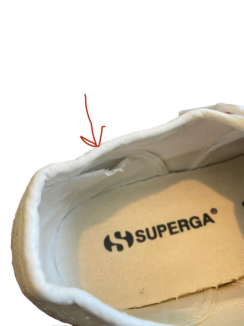 9 (40) Superga White Canvas Sneakers Lace Up