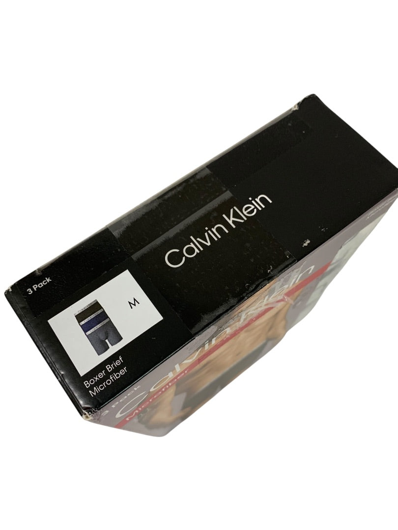 Medium Calvin Klein Mens New 3 Pack Boxer Briefs Microfiber