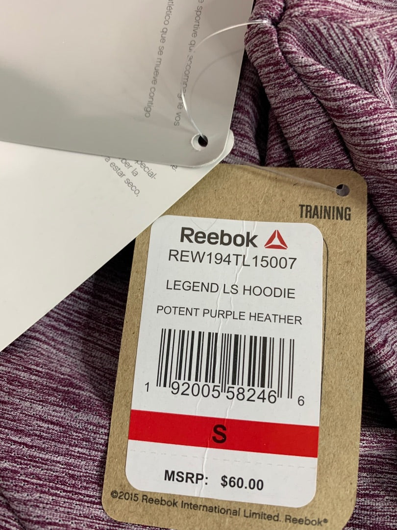 Large Reebok Womens Legend Hoodie Shirt Potent Purple Heather