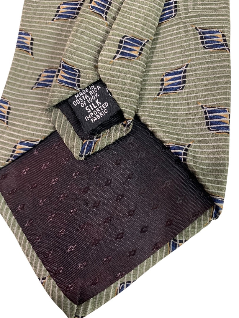 Bill Blass Black Label Mens Silk Necktie Tie 60 Inch 4" at Widest