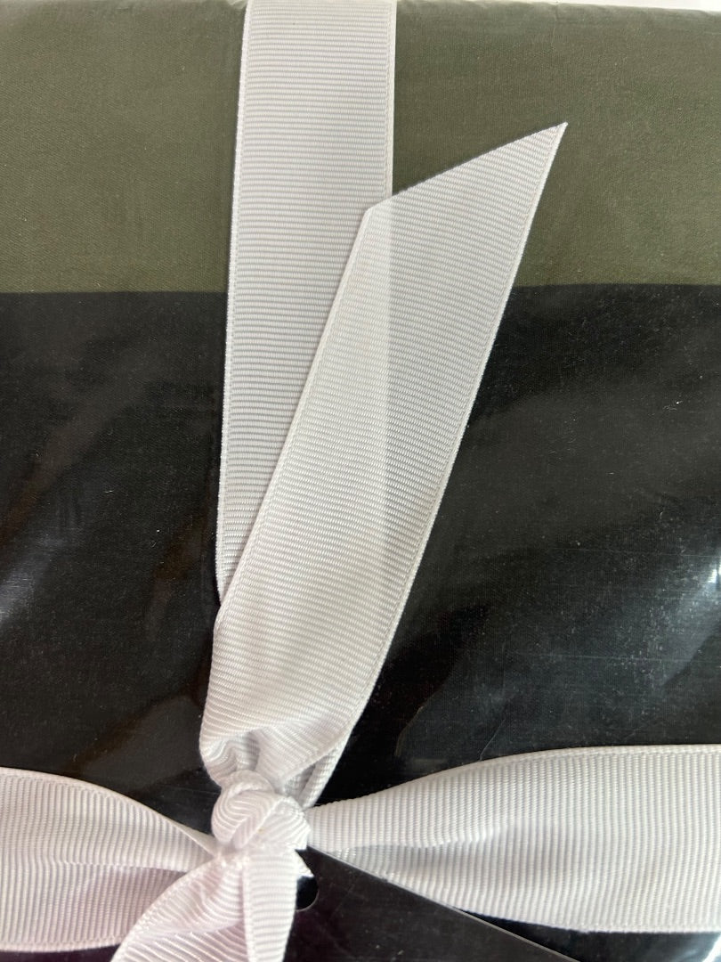 Eddie Bauer Twin Duvet Set Dark Olive Green Black Skyline Stripe