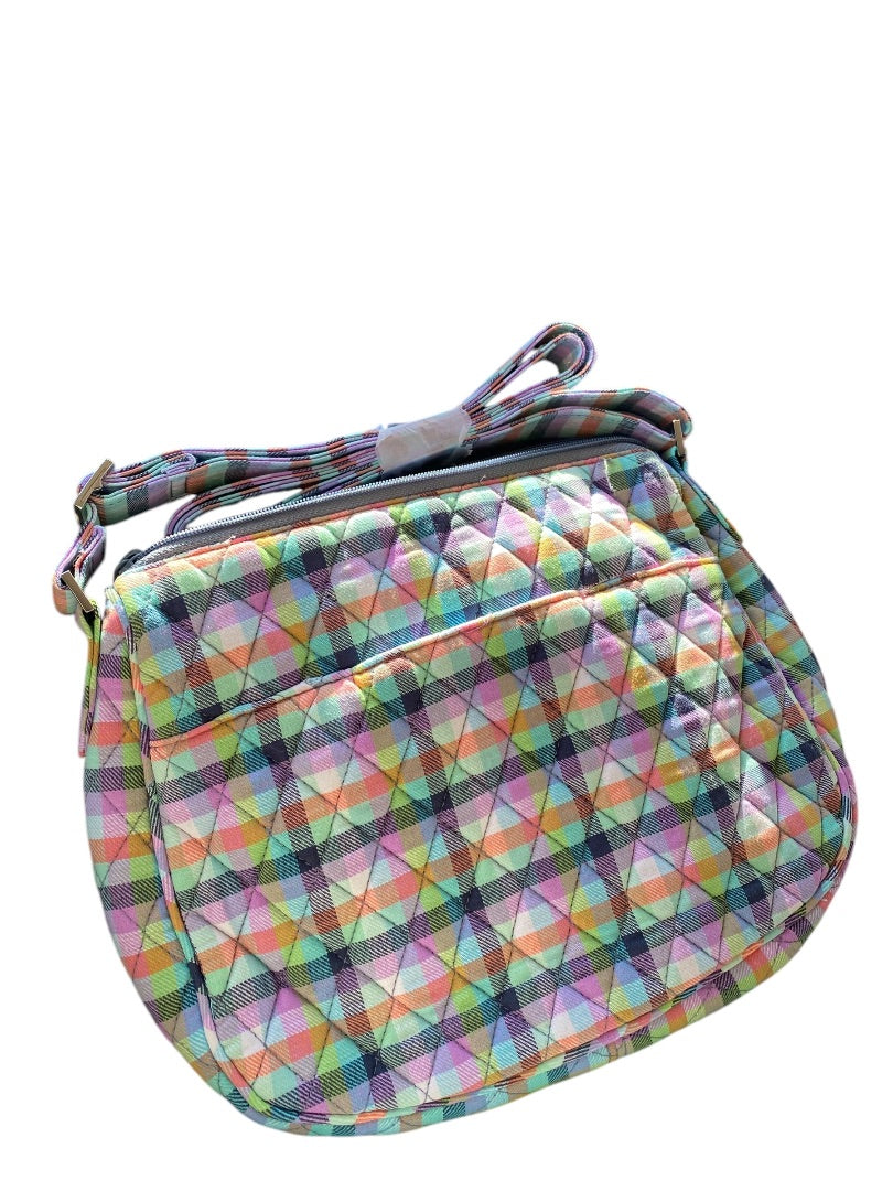 Vera Bradley Saddle Crossbody Bag Gingham Plaid New 29579-12611 Messenger